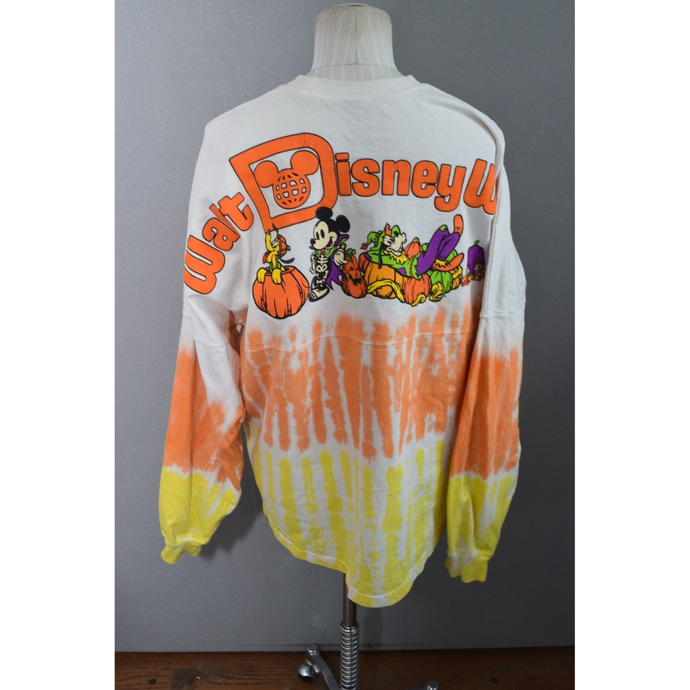 Disney Spirit Jersey Medium Orange Halloween Dye Walt Disney World Candy Cane